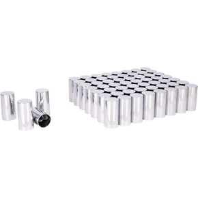 33 mm Chrome Lug Nut Covers - Thread On Fitting 4" Tall- ABS Plastic Chrome Lug Nut Covers - Super Height: 4.0" - Pack of 60 pcs Lug Nut Covers for Semi Truck, Trailer, and HD Truck