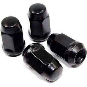 Set of 20 Veritek 12x1.5mm Black Bulge Acorn 3/4 Hex Lug Nuts 1.40" Conical Seat Aftermarket Custom Wheels
