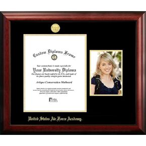 Campus Images NCAA United States Air Force Academy 10 x 14 Inches Gold Embossed Diploma Frame with 5 x 7 Inches Portrait