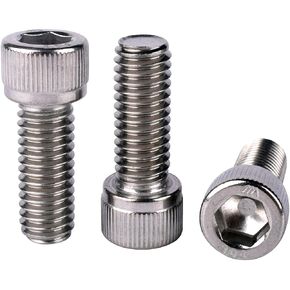 KOSJETHAS M2.5 × 8 مم براغي غطاء رأس المقبس DIN912، 304 الفولاذ المقاوم للصدأ 18-8، محرك مقبس ألين، لمسة نهائية لامعة، خيط كامل للماكينة، الكمية 100 in Kuwait