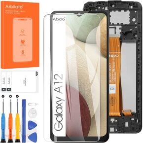 Screen for Samsung Galaxy A12 Screen Replacement for Samsung A125 LCD Screen SM-A125F,SM-A125M,SM-A125U Touch Display Digitizer Assembly Repair Parts（Black with Frame）