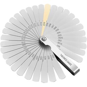 Stainless Steel Guitar Feeler Gauge Spark Plug Gauge Dual Marked Metric Imperial Gauge Width Thickness Gauge Gap Measuring Tool