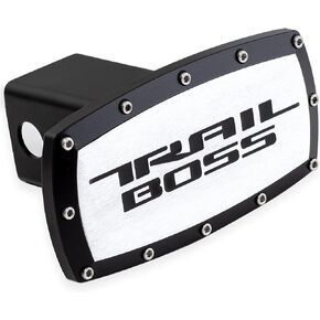 Trail Boss Billet Hitch Cover, Black Rectangle