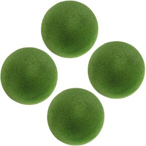 4pcs Green Grass Balls Decor Small Hanging Balls Floral Arrangements Bowl Filler Greenery Balls Foliage Decorative Balls Hanging Topiary Sphere Fake Wedding Plant Ball Moss Hair