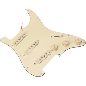 Lovermusic 280 x 215mm 3-ply SSS PVC Pickguard Single Coil Pickups Plate 5-Way Switch for Electric Guitar
