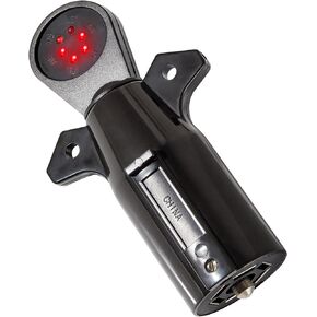 Oyviny 7 Pin Trailer Tester, 7-Way Trailer Light Tester, 7 Pin RV Trailer Plug Tester with Red LEDs