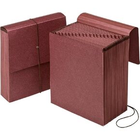 Pendaflex Vertical Reinforced Alpha A-Z/21 Pocket Expanding File, Letter Size, 1 Each (14000), Red Fiber