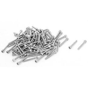 uxcell 14mm Long M1.6x12mm Stainless Steel Hex Socket Head Cap Screws 100 Pcs