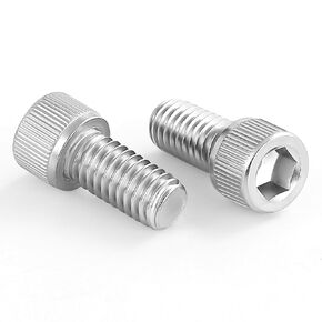 M8 x 35mm Socket Head Cap Screws, 304 Stainless Steel 18-8, Bright Finish, Fully Threaded, DIN 912, 15 PCS