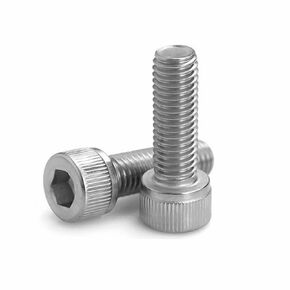 Junter 10pcs M8-1.0 x 16mm Fine Thread Metric A2 Stainless Steel Allen Blot Hex Socket Head Cap All Thread Screws DIN912