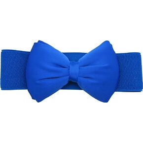 Women Cute Bow/Flower Wide Elastic Waist Belt - Adorable Dress Accessory