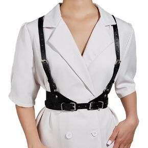 Widyany Punk Belt Fashion Body Chain Harness Belt for Women Goth Body Adjustable Waist Belts For Party Dating