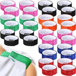 32 Pcs Jersey Sleeve Bands Soccer Softball Sports Sleeve Ties with Hook and Loop Fasteners