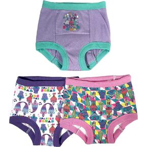 DreamWorks Trolls Toddler Girls' Trolls Potty Includes Success Tracking Chart and Stickers in Sizes 2T, 3T, and 4T, 3-Pack Training Pant