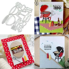Barbecue Metal Die Cuts,Cutting Dies for Card Making Clearance,Embossing Dies for Scrapbooking, DIY Album Paper Cards Art Craft Decoration