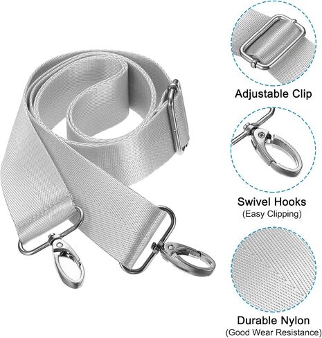 PATIKIL Shoulder Strap, Nylon Adjustable Replacement Strap with Metal Swivel Hooks for Camera Laptop Case in Saudi Arabia