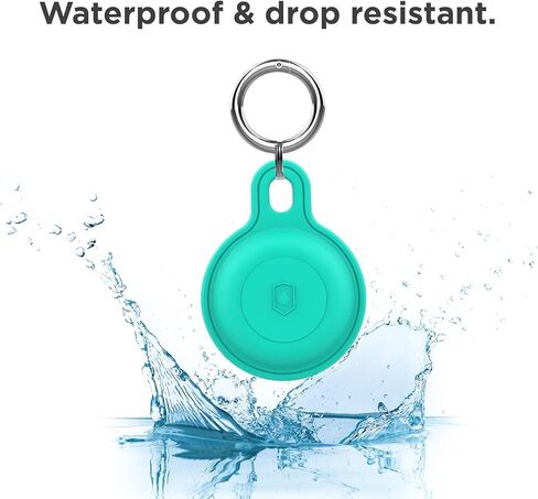 Airtags 4 Pack، حامل سلسلة مفاتيح Airtag للسفر، حامل بطاقة هوائية مقاوم للماء، حامل Airtag للأطفال، علامات هوائية-4 عبوات للأمتعة، ملحقات سلسلة مفاتيح Airtag (أسود، أخضر داكن، أزرق، بحري) in Kuwait