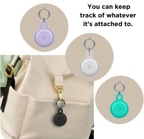 Airtags 4 Pack، حامل سلسلة مفاتيح Airtag للسفر، حامل بطاقة هوائية مقاوم للماء، حامل Airtag للأطفال، علامات هوائية-4 عبوات للأمتعة، ملحقات سلسلة مفاتيح Airtag (أسود، أخضر داكن، أزرق، بحري) in Kuwait