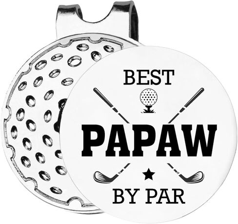 TSUYAWU Papaw Golf Marker with Magnetic Hat Clip Golf Novelty Gift - Best Papaw by Par Golf Ball Marker - Golf Accessories Gifts for Papaw Grandpa Golf Lovers Golfer in Saudi Arabia