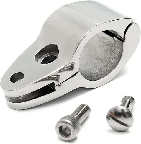 2Pcs Boat Bimini Top Hinged Jaw Slide, Stainless Steel 316 Marine Boat Canopy Tube Clamp Fitting Boat Accessories (Type: with Lock nut, 1inch) in Saudi Arabia