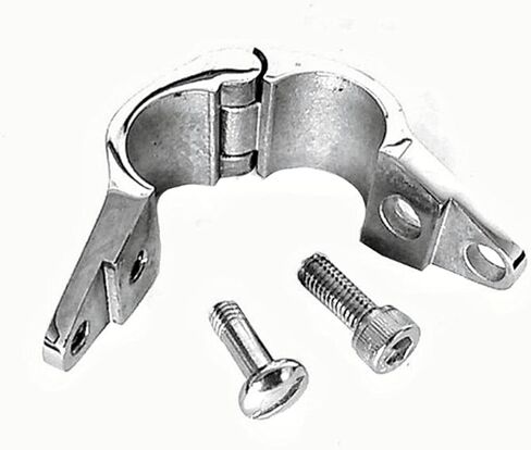 2Pcs Boat Bimini Top Hinged Jaw Slide, Stainless Steel 316 Marine Boat Canopy Tube Clamp Fitting Boat Accessories (Type: with Lock nut, 1inch) in Saudi Arabia