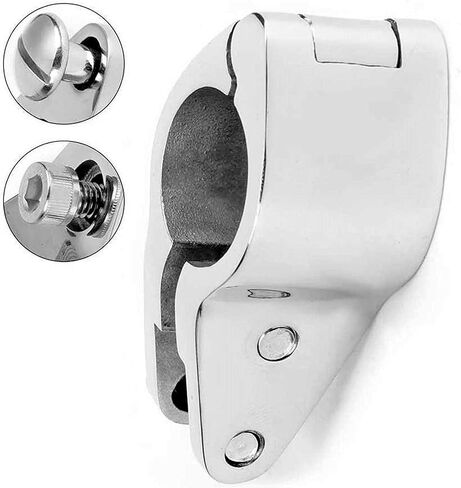 2Pcs Boat Bimini Top Hinged Jaw Slide, Stainless Steel 316 Marine Boat Canopy Tube Clamp Fitting Boat Accessories (Type: with Lock nut, 1inch) in Saudi Arabia