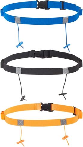 3 Pieces Reflective Race Number Gel Belt Running Bib Holder Race Belt Strap for Running Runner Cycling Triathlon Marathon in Saudi Arabia