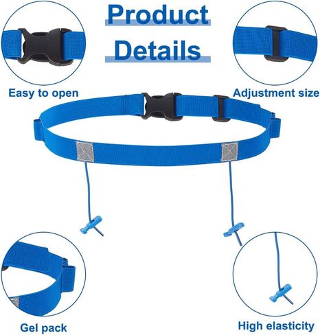 3 Pieces Reflective Race Number Gel Belt Running Bib Holder Race Belt Strap for Running Runner Cycling Triathlon Marathon in Saudi Arabia