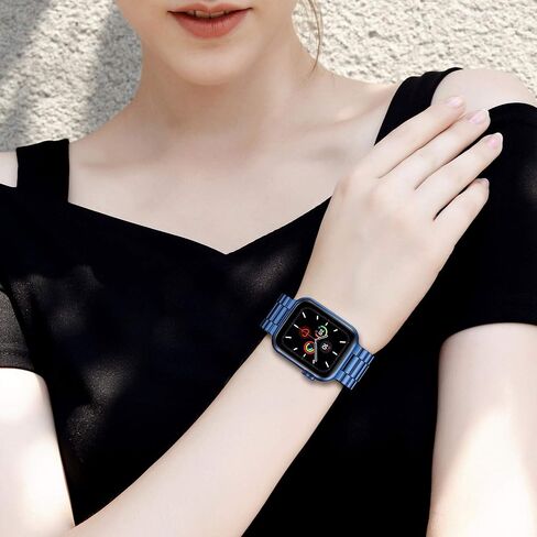 سوار ساعة Fitlink من الفولاذ المقاوم للصدأ لساعة Apple 49 مم 45 مم 44 مم 42 مم 41 مم 40 مم 38 مم، سوار iWatch مقاوم للماء لسلسلة iWatch 9 8 7 6 5 4 3 2 1 SE Ultra للنساء والرجال in Kuwait