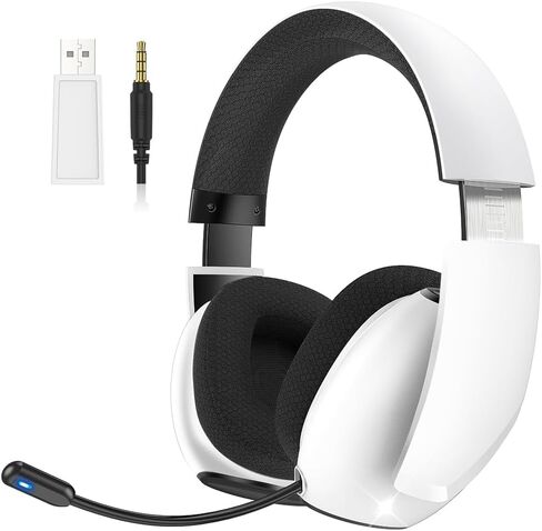 سماعة ألعاب لاسلكية BENGOO TA83 لجهاز PS5 PS4 PC، سماعات رأس بلوتوث 2.4G USB للألعاب مع ميكروفون لإلغاء الضوضاء لمفتاح كمبيوتر Mac المحمول in Kuwait