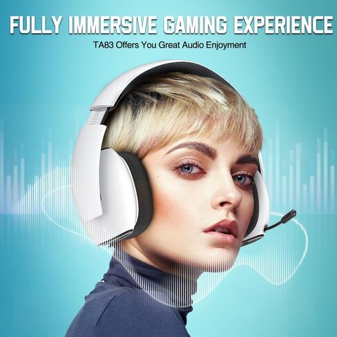 سماعة ألعاب لاسلكية BENGOO TA83 لجهاز PS5 PS4 PC، سماعات رأس بلوتوث 2.4G USB للألعاب مع ميكروفون لإلغاء الضوضاء لمفتاح كمبيوتر Mac المحمول in Kuwait