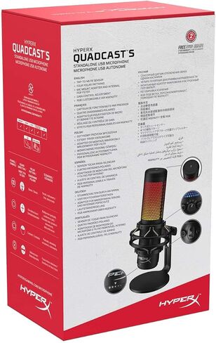 HyperX QuadCast S RGB USB Condenser Gaming Microphone for PC PS4 & Mac (Renewed) in Saudi Arabia