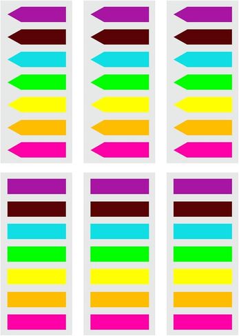 Sticky Tabs for Binders 840 Sheets, Index Tabs 2 Inch, Book Tabs for Annotating Books,Writable and Transparent Page Tabs (7 Colors) in Saudi Arabia