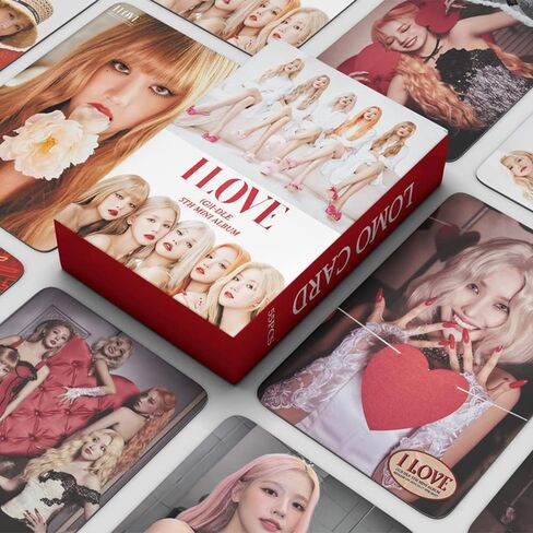 PYAJUU (G) I-DLE Photo Cards 55pcs GIDLE I LOVE Photo Cards KPOP (G) I-DLE LOMO Cards I LOVE Photocard Gift for Fans Daughter (G) I-DLE Merch in Saudi Arabia