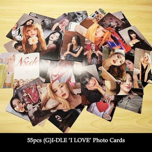 PYAJUU (G) I-DLE Photo Cards 55pcs GIDLE I LOVE Photo Cards KPOP (G) I-DLE LOMO Cards I LOVE Photocard Gift for Fans Daughter (G) I-DLE Merch in Saudi Arabia