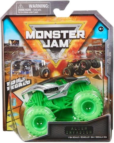 شاحنة مونستر جام 2022 سبين ماستر 1:64 داي كاست مع ملحقات إضافية: غزو كائن فضائي فائق الوقود in Kuwait