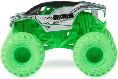 شاحنة مونستر جام 2022 سبين ماستر 1:64 داي كاست مع ملحقات إضافية: غزو كائن فضائي فائق الوقود in Kuwait