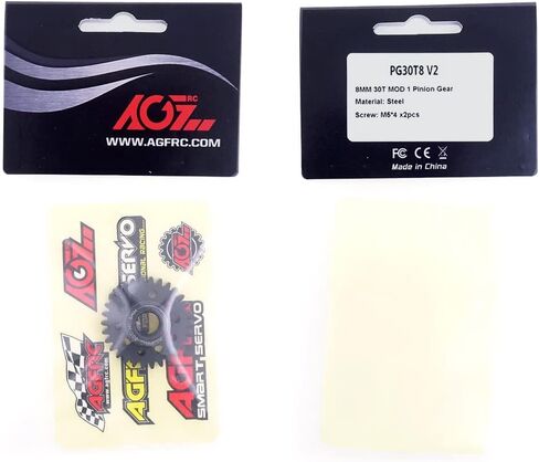 AGFRC Hardened Steel 8MM MOD1 30T RC Pinion Motor Gear for High Speed Runs and Drag Racing Application RC Upgrade Part (PG30T8 V2) in Kuwait