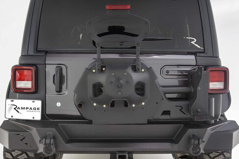 Rampage TrailGuard Rear Tire Carrier | Steel, Black | 9950917 | Fits 2018 - 2024 Jeep Wrangler JL in Saudi Arabia