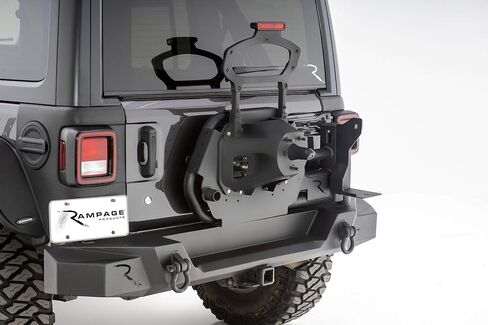 Rampage TrailGuard Rear Tire Carrier | Steel, Black | 9950917 | Fits 2018 - 2024 Jeep Wrangler JL in Saudi Arabia
