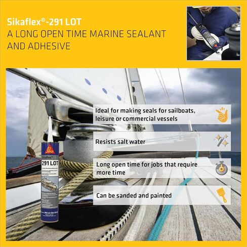 Sikaflex-291 LOT, Mahogany, Marine Adhesive and sealant, General All-Purpose PU Adhesive with Long Open time, 10.1 fl. oz in Saudi Arabia