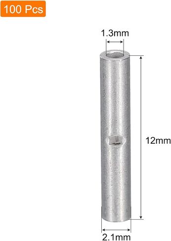 MECCANIXITY 100 قطعة موصلات مؤخرة غير معزولة 26-22AWG سلك موصل BN0.5 لمحطات تجعيد الأسلاك الكهربائية in Saudi Arabia