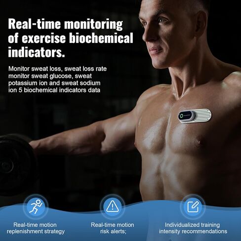جهاز تتبع الترطيب الذكي الذي يمكن ارتداؤه، جهاز تتبع اللياقة البدنية للعرق، تحذير مبكر من أضرار التعب، نصيحة علمية للمكملات الغذائية للرياضيين، عشاق الرياضة in Kuwait
