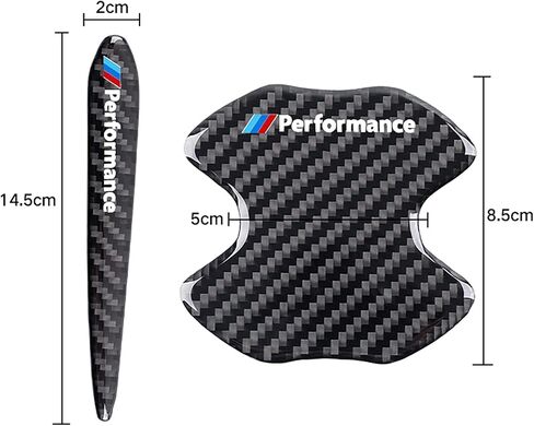 for BMW Car Door Handle Protector, Car Door Handle Sticker for BMW Accessories, 8 Pcs Carbon Fiber Car Door Handle Cup Protector for BMW X3 X5 X 3 5 6 7 G20 G30 F10 F20 F30 E90 E91 (8Pcs) in Saudi Arabia