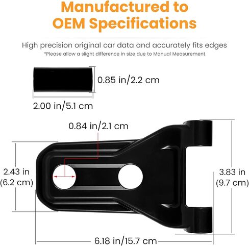Front Engine Hood Hinge Cover Trim Exterior Accessories Decoration for 2018-2022 Jeep Wrangler JL JLU Unlimited Sports Freedom Sahara Rubicon Gladiator JT 2-Door & 4-Door (Black 2PCS) in Saudi Arabia