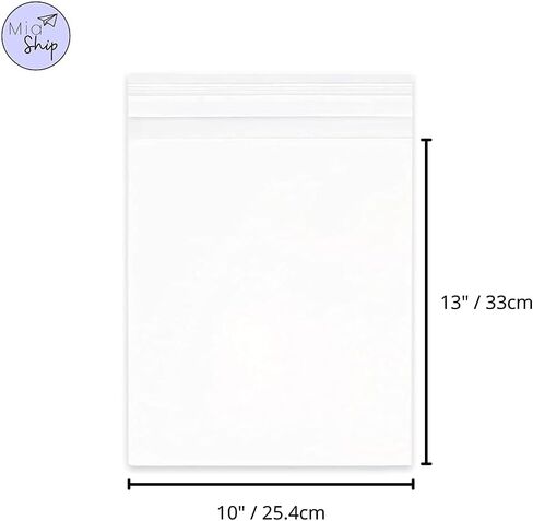MIASHIP Clear Cellophane Bags 9x12 Inch Resealable Cello Plastic Bags for Gift Wrapping, Sweet Bags, Cookie Bags, Clear Cello Bags and Jewelry Bags | Perfect for Small Businesses | Pack of 100 in Saudi Arabia
