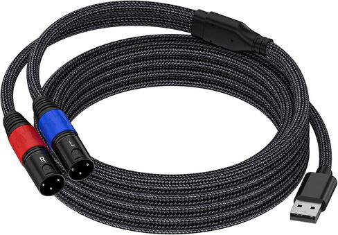 كابل صوت USB A إلى Dual XLR Male (6.6FT) USB A إلى 2 XLR كابل مضخم طاقة ستيريو للكمبيوتر الشخصي، والكمبيوتر اللوحي، ومضخم وصلة الكمبيوتر المحمول، وخلاط وحدة التحكم، ملاحظة: التسجيل غير قابل للتطبيق، والشاحنة، ومنافذ USB للتلفزيون in Kuwait
