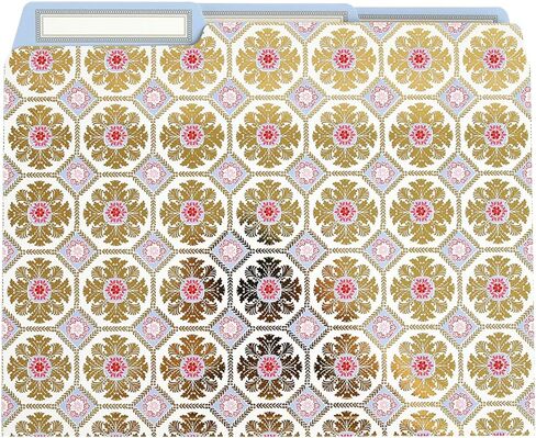 Anna Griffin Lillian Floral File Folders - 12 Elegant Letter Size Folders with 3 Tab Dividers, Perfect for Organizing Documents in Style at Home or Office in Saudi Arabia