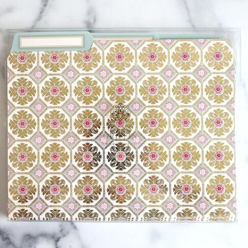 Anna Griffin Lillian Floral File Folders - 12 Elegant Letter Size Folders with 3 Tab Dividers, Perfect for Organizing Documents in Style at Home or Office in Saudi Arabia
