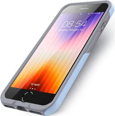 TEAM LUXURY for iPhone se case for iPhone se 2022 case for iPhone 8 case for iPhone 7 case, [Military Grade Protection] Shockproof Protective Phone Case 4.7" - Black/Gray in Kuwait